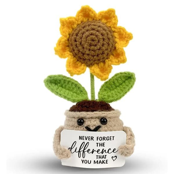 Crocheted sunflower