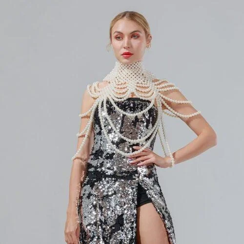 Pearl Handmade Beaded Light Necklace