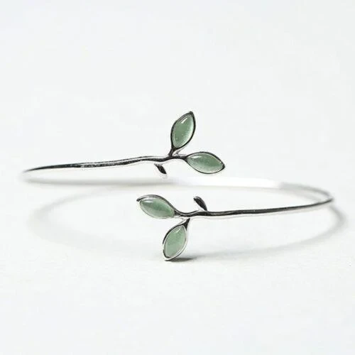 Simple Handmade Leaf-Shaped Bracelet
