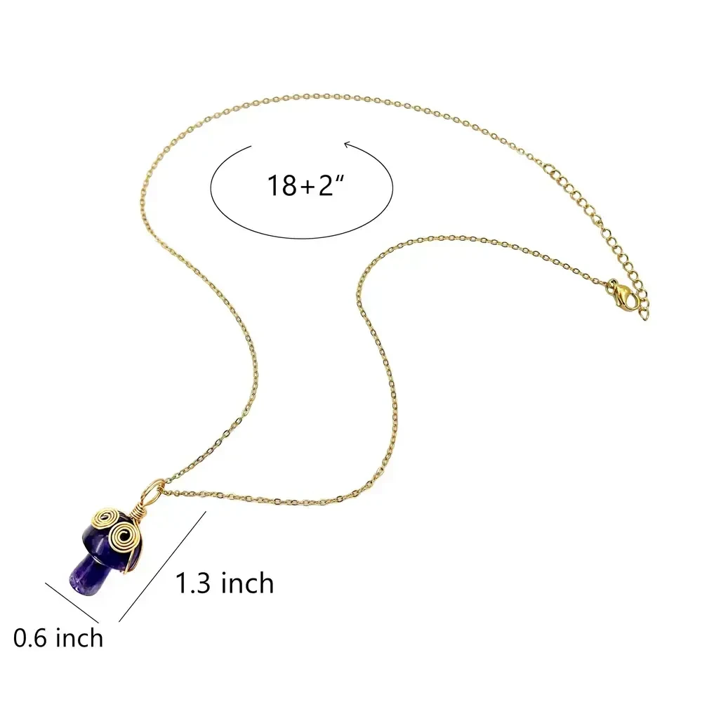 Gemstone Natural Crystal Healing Necklace