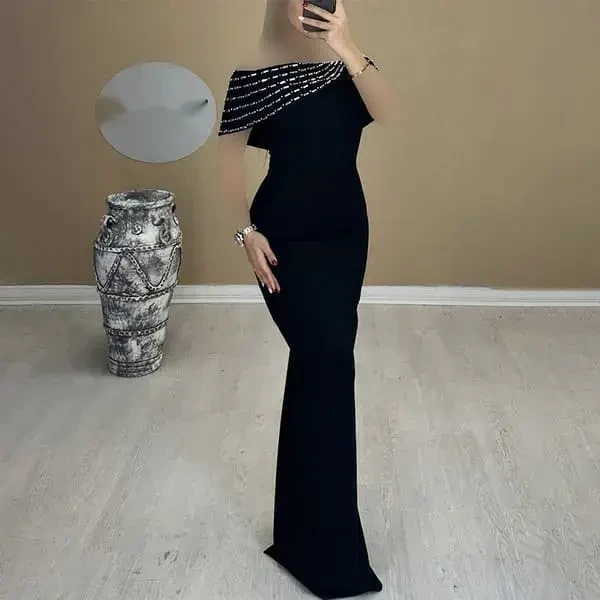 Handmade Off-Shoulder Evening Dress