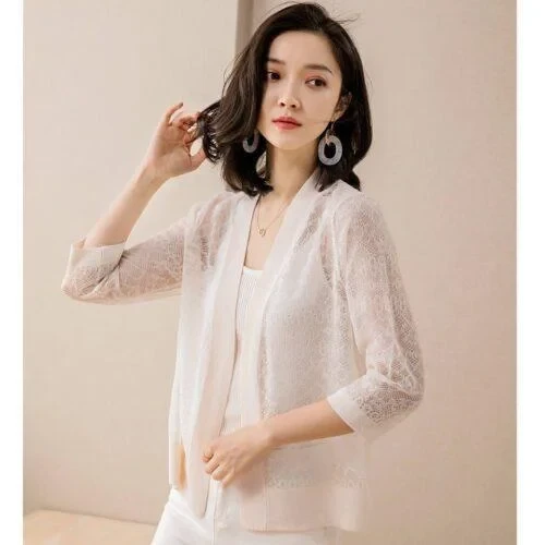 Women's New Knitted Crochet Coat