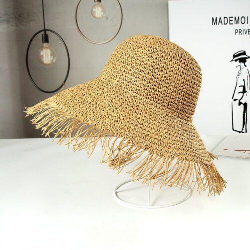 Straw Korean, Of Rough Edge, Large Wave Crochet Hat