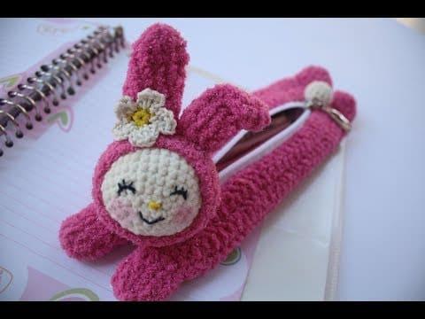Crochet pencil case