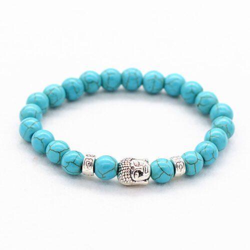 Buddha head bracelet made of beads