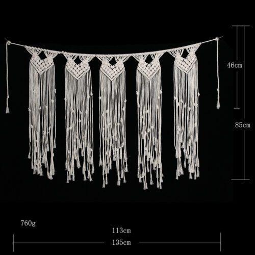 Wall-Mounted Cotton Macrame