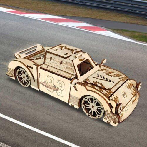 Handmade Wooden Sport Car Model 3D Puzzle