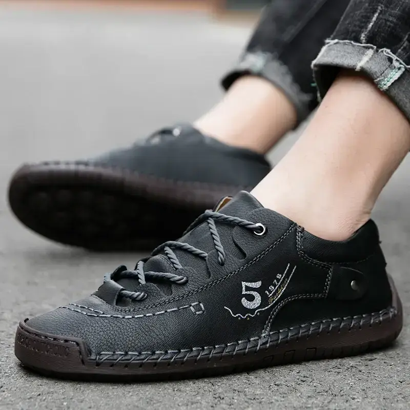 Handmade Loafers Breathable Leather Sneaker